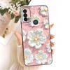 Phone Case For Motorola Moto E30 E40 E20 E14 Funda Moto E7 Power E7 Plus Soft Matte Silicone Back Cover Daisy Floral Cat  Bumper