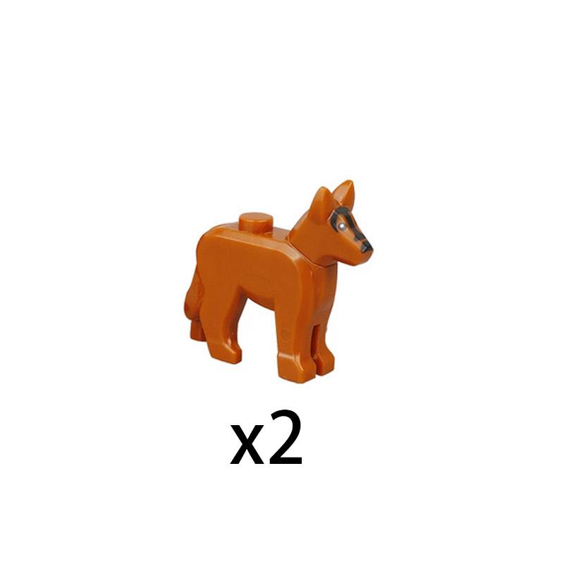 MOC Stadt Mini Süßes Tier Bär Schaf Ziege Huhn Hund Schwein Familie Bauernhof Bausteine Zubehör Kinderspielzeug Weihnachtsgeschenk