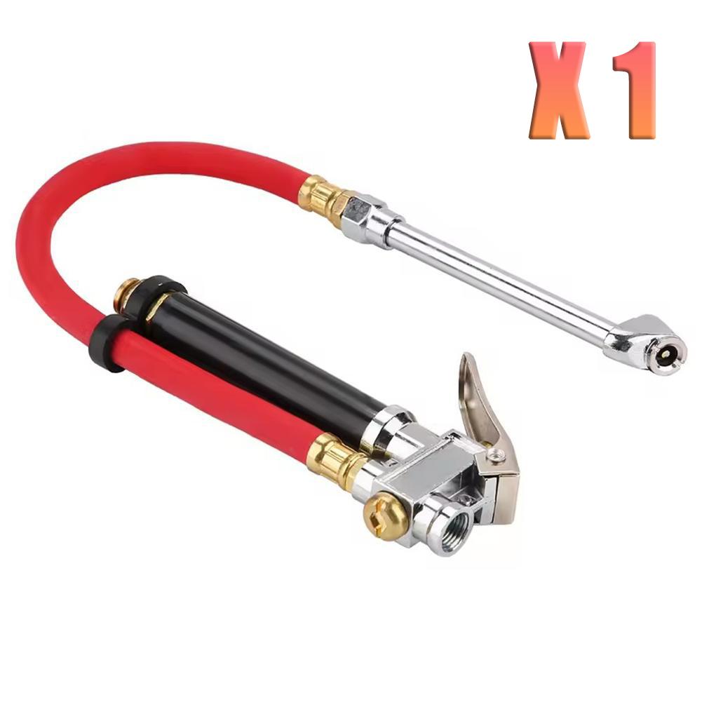 

Ручний інструмент для накачування шин Повітряний компресор Шланг Інструмент Наповнювач Манометр Авто Мотоцикл Вантажівки Інструмент для ремонту шин червоний