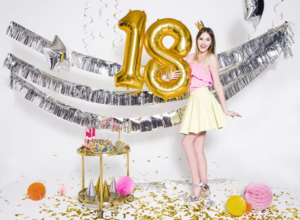 Partydeco Balon Foliowy Cyfra 8 Złota 86Cm