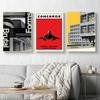 Poster Mostra Architettura Bauhaus Dessau Brutalismo Arte da Parete Immagine Pittura su Tela Poster e Stampe per Stanza Decorazione Casa