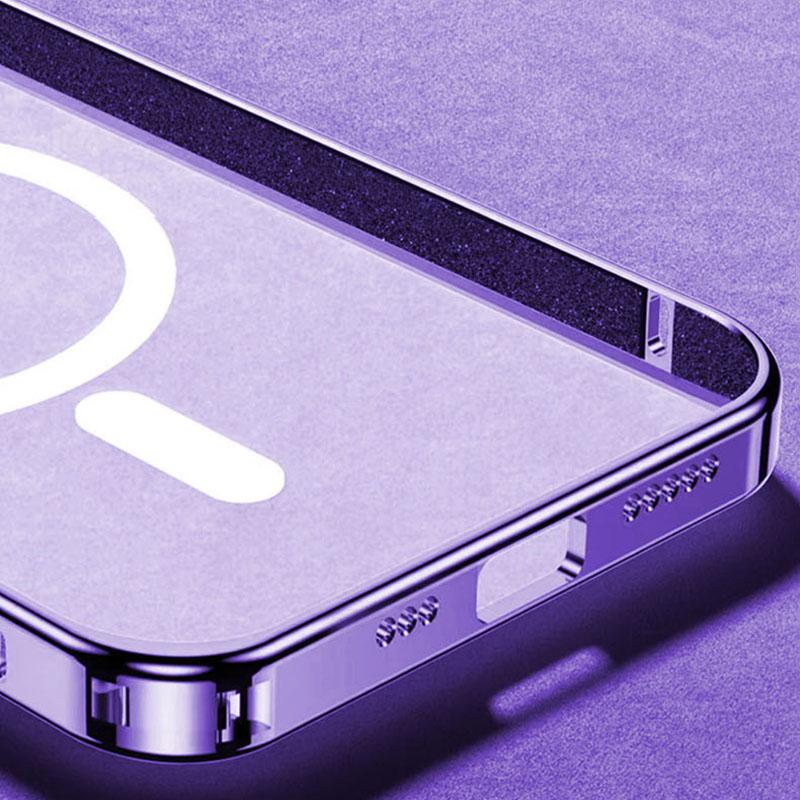 Luxusní pouzdro na telefon s magnetickým kovovým rámem pro iPhone 14 13 12 Pro Max Full Lens Glass Cover Matný průhledný zadní kryt