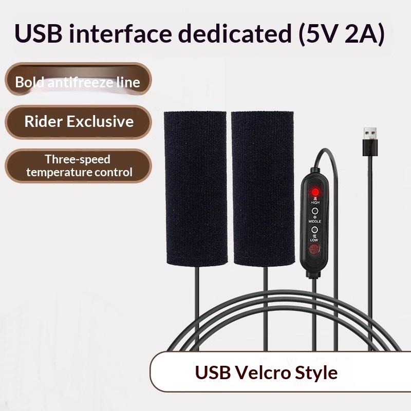 1 Set Schnelles Aufheizen Nicht-Zerstörende Aufklebbare Montage Wärmer Moto USB Beheizte Lenkergriffe 3-stufige Temperaturregelung