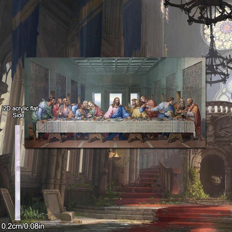 1pcs Famous The Last Supper, Acrylic Sign, Four Seasons Decoration, with Wall Hanging, Novelty Home Decor, Perfect Durable for Bedroom