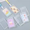 New Plastic Card Sleeves with Lanyard Transparent ID Card Protective Film Student ID Card Holder