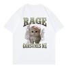 Funny Meme Cat TShirt Women Rage Consumes Me Graphic Print Top Summer Loose Short Sleeve ONeck Tees Cute Kitten Kitten Tops