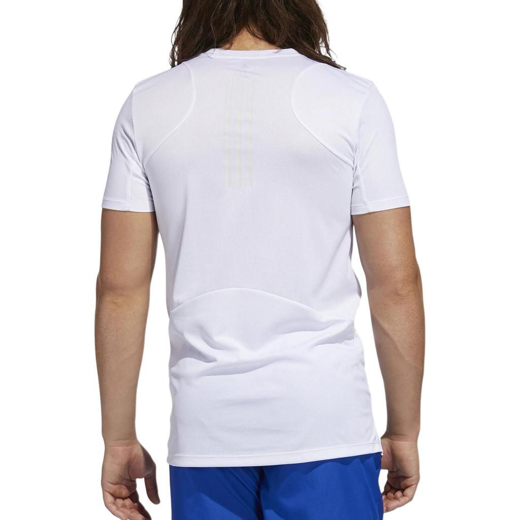 adidas T Shirts Men's White Crew Neck Moderate Straight Fit GL7297