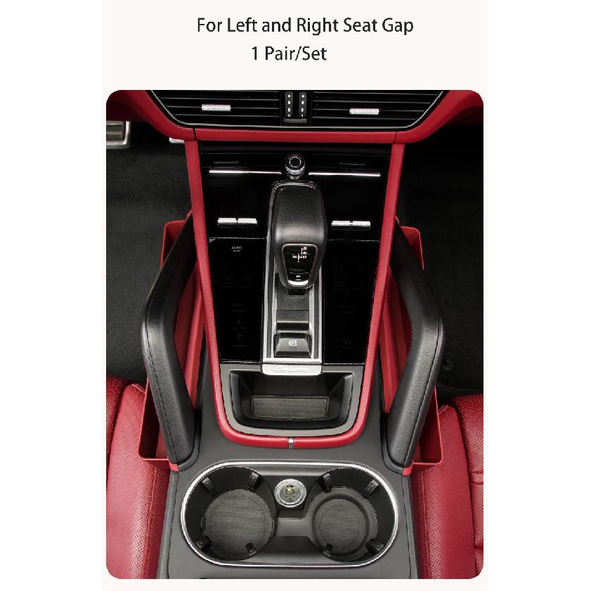 2PCS Center Console Storage Box For Porsche Cayenne 2018-2025 Car Central Control Gap Phone Key Holder Organizer Accessoriess
