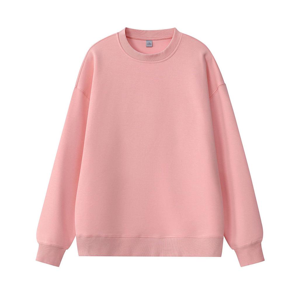 Unisex Round Neck Sweatshirt with Printed Logo - Lightweight, Breathable, Suitable for Spring and Autumn