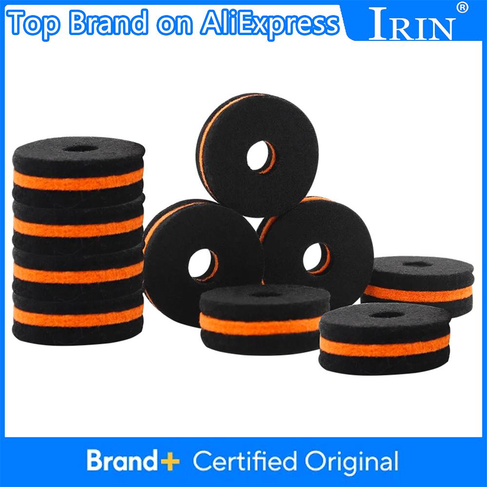 IRIN 10 Pcs Cymbals Felt Pad Percussion Instrument Parts Music Parts Drum Slices Felt Pad Protection Set Replacement Tools