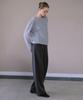 AHWE Brushed Herringbone Single-Pleat Slacks_Charcoal