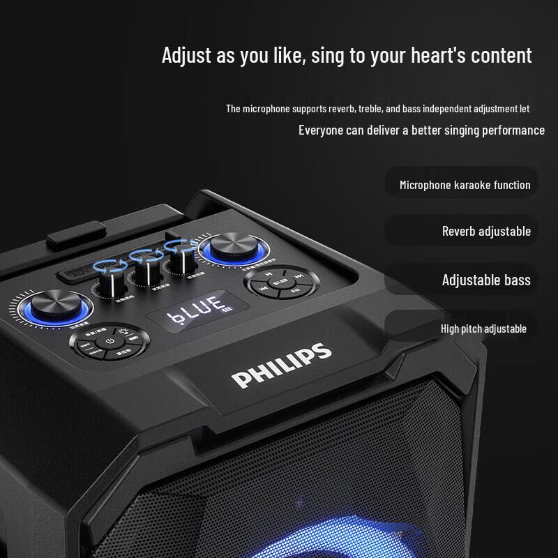 Philips SD617 Portable Bluetooth Trolley Speaker with Karaoke