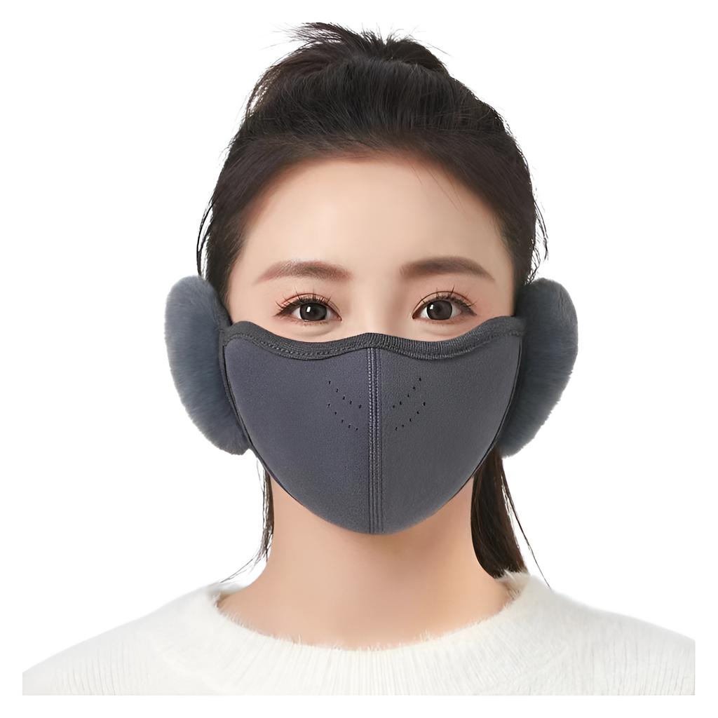 R-Winter Warm Mask for Women, High-Value Style, Fleece Lined, Thickened, Windproof, Cold-Proof, Cycl