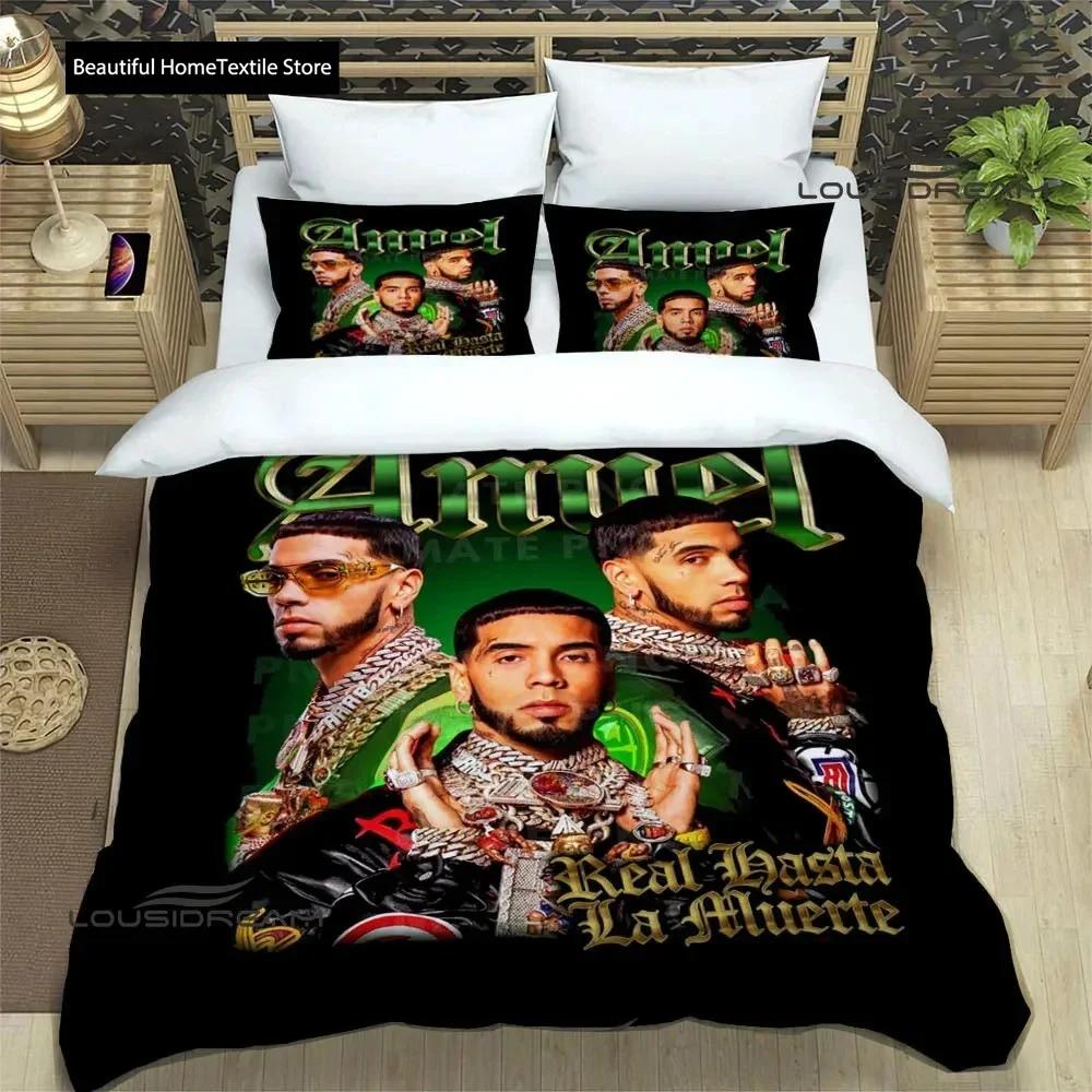 Rapper Anuel AA 3D NEW Duvet Cover Pillowcase Bedding Set Adult Boy Girl Bedroom Decoration Children Single Double Large