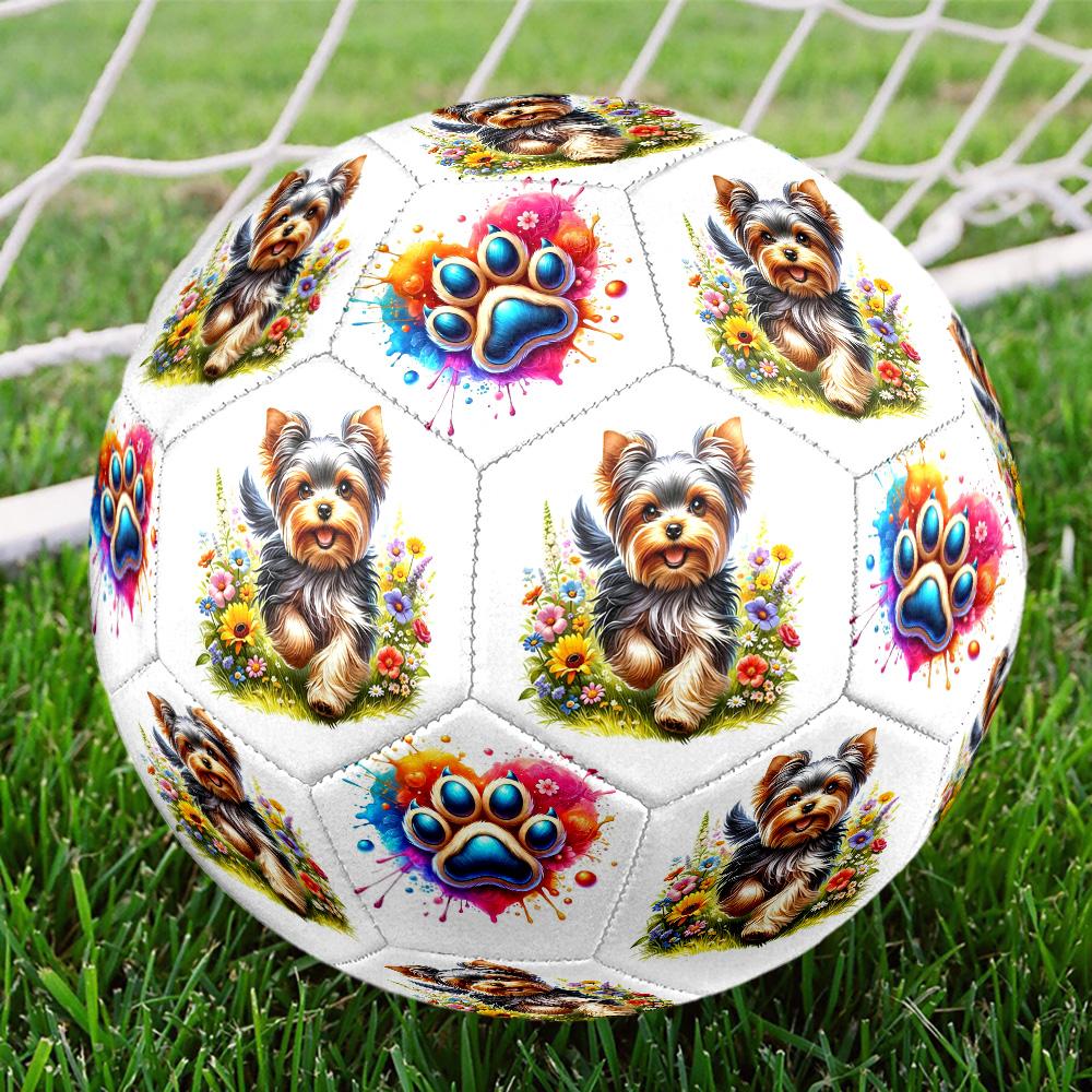 Cute Dog Soccer Ball Size 5 Football Machine-Stitched Indoor/Outdoor Universal Football for Football Accessories Perfect Gift for Friends & Family