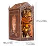 Magic Book Stand Bookshelf Set Miniature Assembly Model Building Dollhouse DIY Handmade Toy Set, Wooden Crafts Birthday Gift