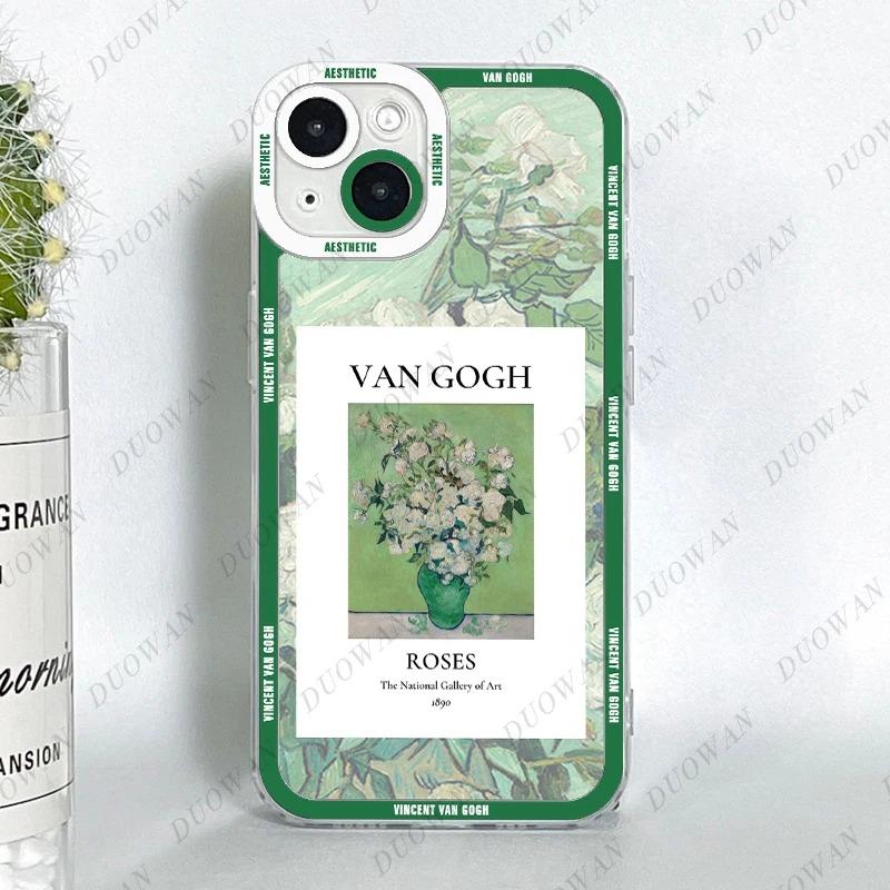 

Van Gogh Oil Painting Phone Case For iPhone 11 12 13 14 15 16 Pro Max XR X XS Mini 8 7 Plus SE 2020 2022 Transparent Case 7 plus or 8 plus