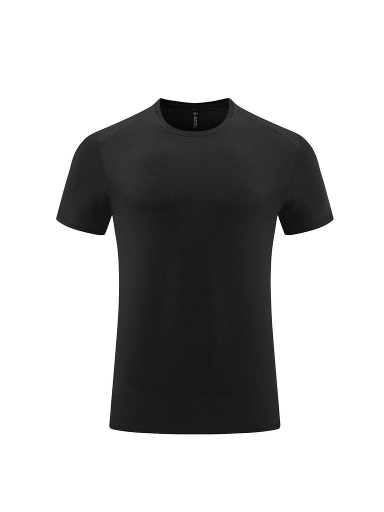 Men's Quick-Dry Sports T-Shirt: Solid Color, Breathable, Short Sleeve for Running & Fitness