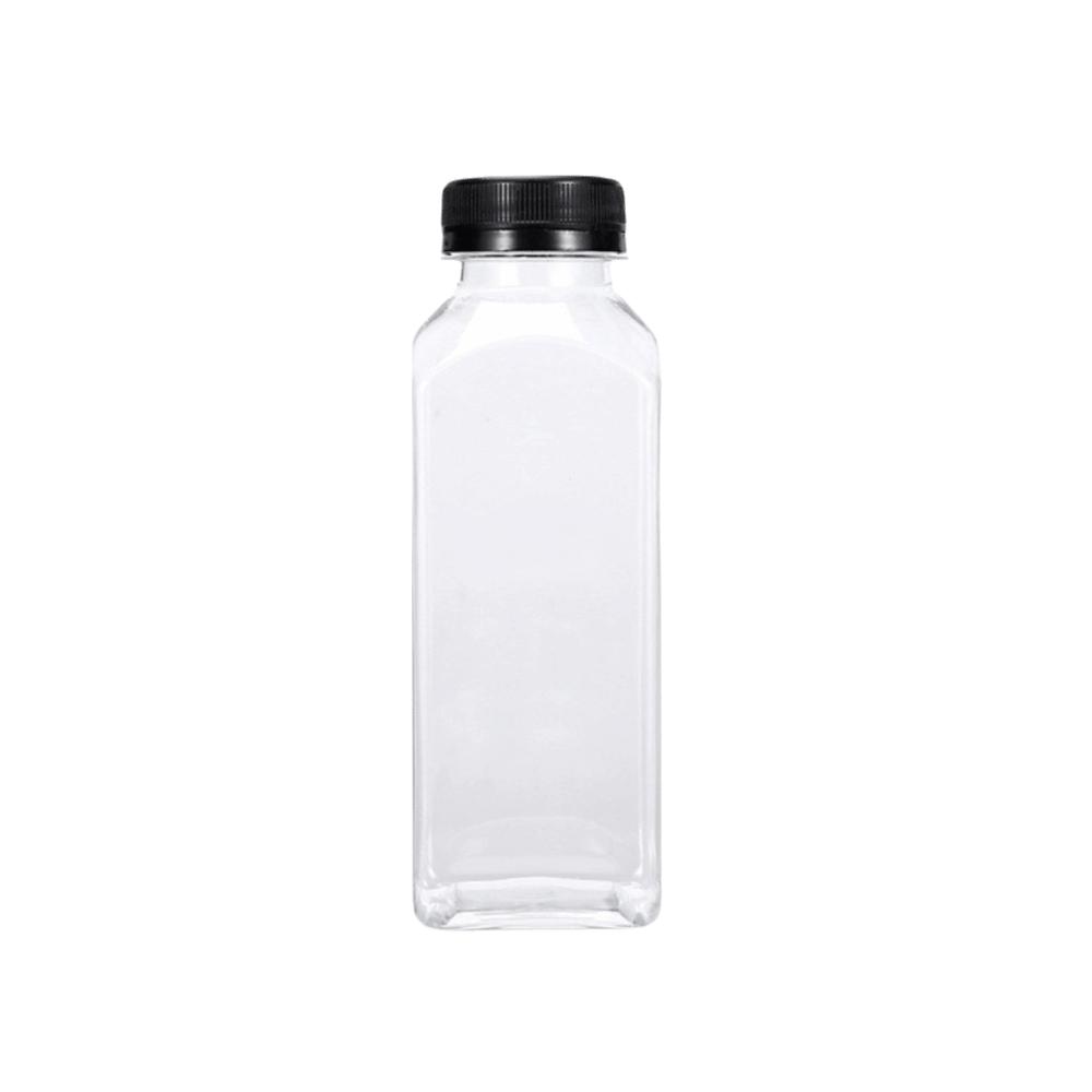 250/350/500ml Juice Bottles Plastic Square Milk Tea Bottle Spill-Proof Long-Lasting Refilling Water Bottle Easy Cleaning