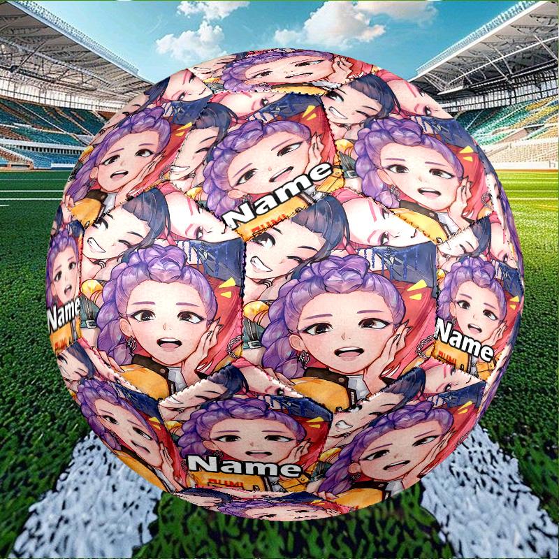 Custom Name Personalized KPop Demon Hunters-A Print Size 5 Soccer Ball Training & Match Football, for Team, Kicking, Gift for Football Enthusiasts