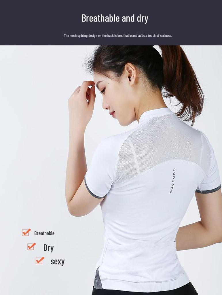 Lampaida Women's Quick-Dry Long-Sleeve Cycling Jersey for Spring/Summer