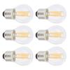 6Pcs Dimmable LED Lamp Bulbs G45 E27 4W Transparent Filament Bulbs for Home Lighting Warm Light 110V