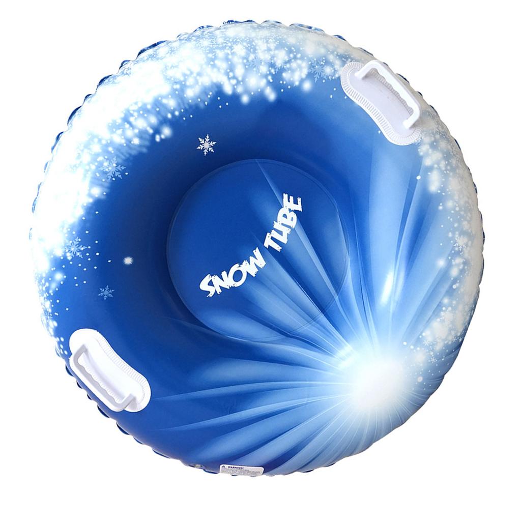 Folding Inflatable Snow Tube Sled with Handles Thicken PVC Snow Tubing Winter Snow Tube Winter Outdoor Sports Toys
