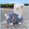 Alpaca Lovely Miniature Plush Toy Keychain For Kids Backpack Or Keyring Use