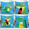Animal Cute Crocodile Cushion Cover Comfortable Reversible Pillow Cover Ideal for Car Sofa Bedroom  Beyond
