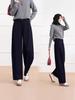 Women's Purple Prune Casual Harem Pants, 2025 Spring/Autumn High-Waisted Slimming Banana-Style Loose Pants