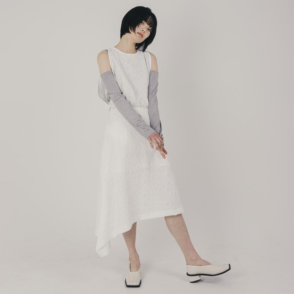 Wimzi Mind Cocoon Asymmetrical Skirt_Ivory
