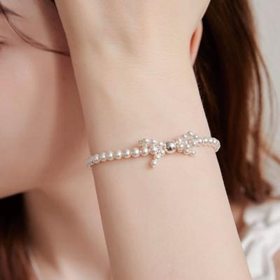 Dmoment Amelia Pearl RB 925 Silver Bracelet