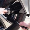 Car Tire Cleaning Brush Angled Spoke Brush Round Wheel Brush for Rim Wheel Cleaning Soft Bristles Non-Scratch Ergonomic Handle Automotive Cleaning