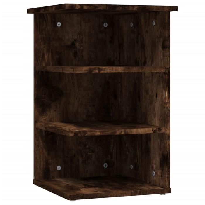 826366 vidaXL Armoire latérale Chêne fumé 35x35x55 cm Bois d'ingénierie