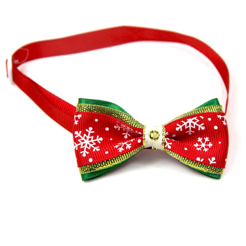 Christmas Small Dogs Collar Attachment Bow Ties Xmas Parties Puppies Cats Collar Charms Accessories Slides Bowties Assorted