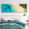 Landscape Airplane Shadow Tropical Beach Ocean Forest Canvas Painting Posters and Prints Wall Art Pictures Home Decor No Frame