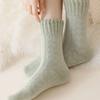 1 Paar Wadenlange Warme Fleecefutter Lässige Verdickte Herbst/Winter Dicke Socken Boden Lange Socke Schlaf Socken