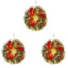 3PCS Christmas Decoration Garland Front Door Window Decoration Christmas Wreath Pendant Ornament Navidad New Year Party Supplies