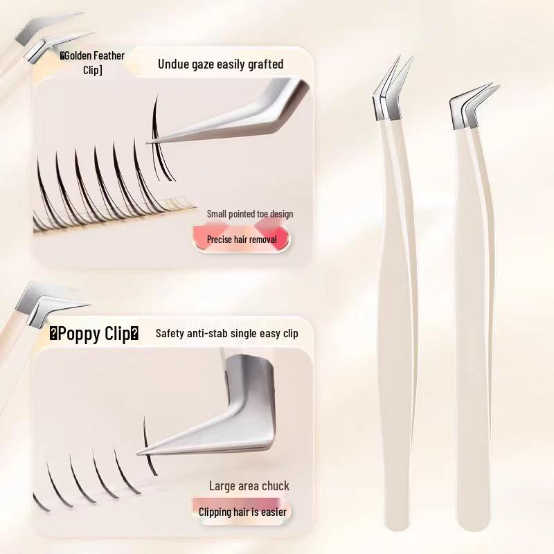 Newcomer Discount: Precision Stainless Steel Eyelash Tweezers for Extensions