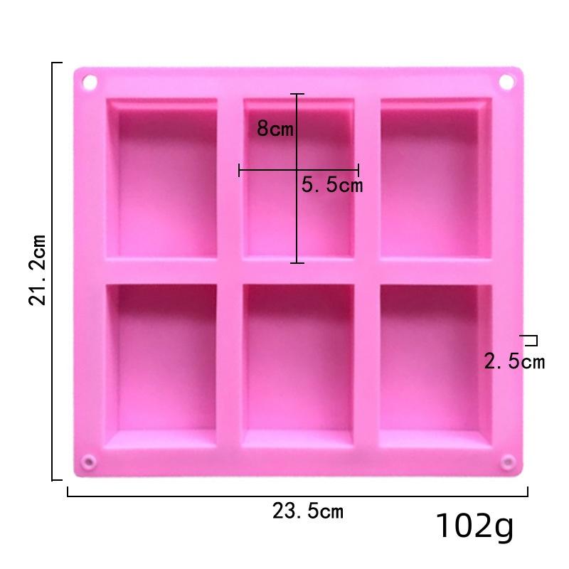 DIY Silicone Rectangle Cake Pan Square Soap Molds Pudding Muffin Loaf Brownie Cornbread Mould
