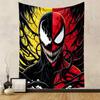 Spider-Man and Venom Split Design Patterned Tapestry Decorative Wall Hanging, Home Bedroom Living Room Decor