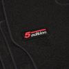 Tapis de sol - Logo - Mazda 5 - Velours noir - 5 pièces - Antidérapant - Sur mesure