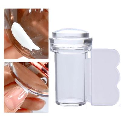 Stamping Mold Nail Design for French Tips Jelly Transparent Nail Stamper Scraper Set Silicone