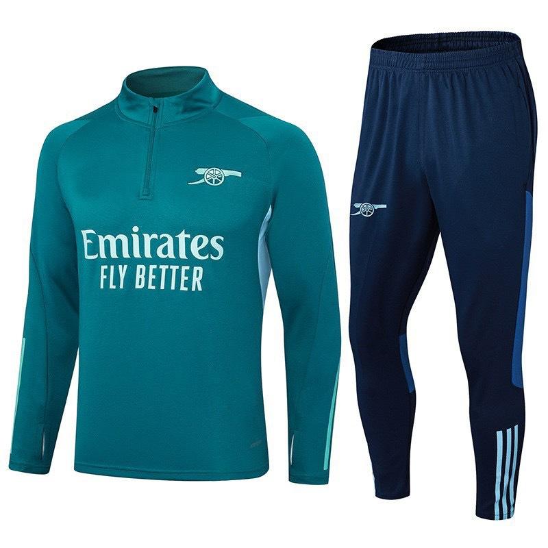 Autumn And Winter Real Madrid Barcelona Arsenal Training Suit Long Sleeve Half Zipper Football Suit Sportswear Adult Suit