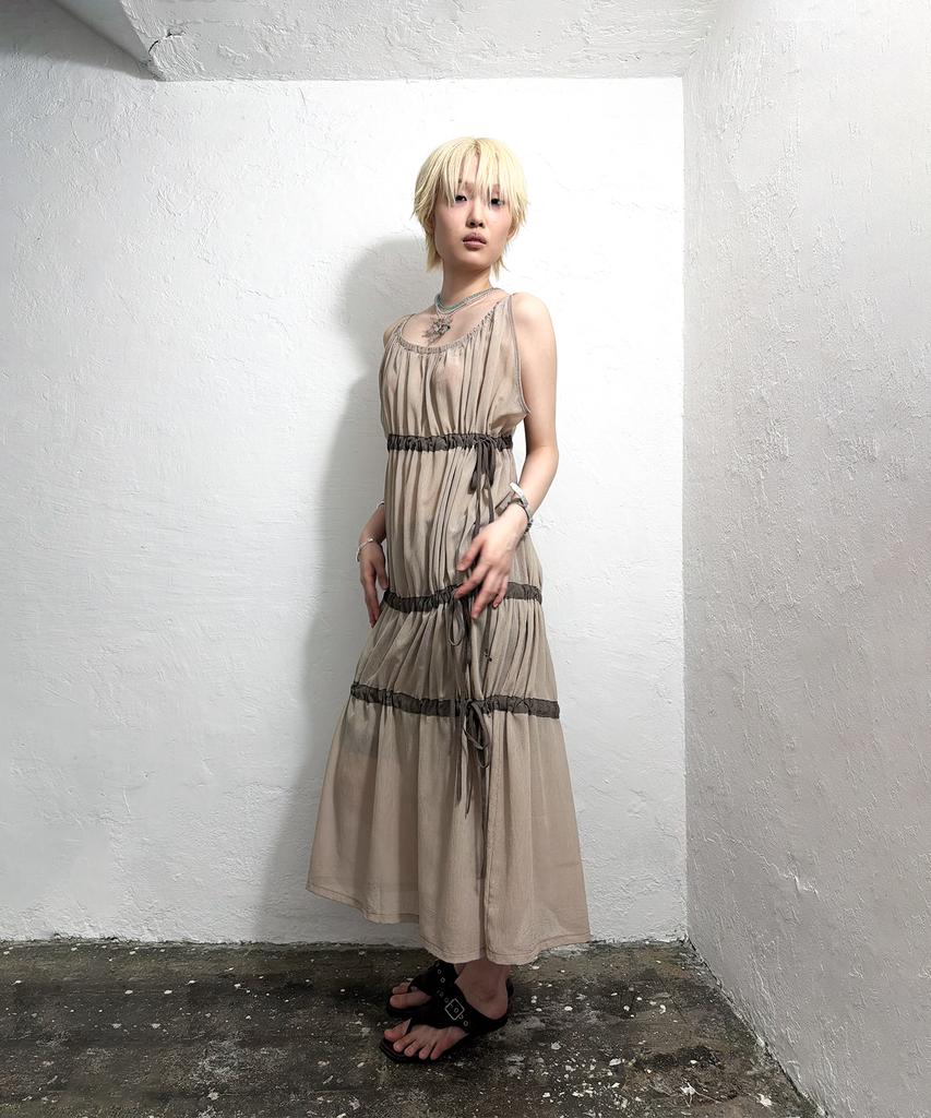 Seutillesseodi Tie Shirring Dress