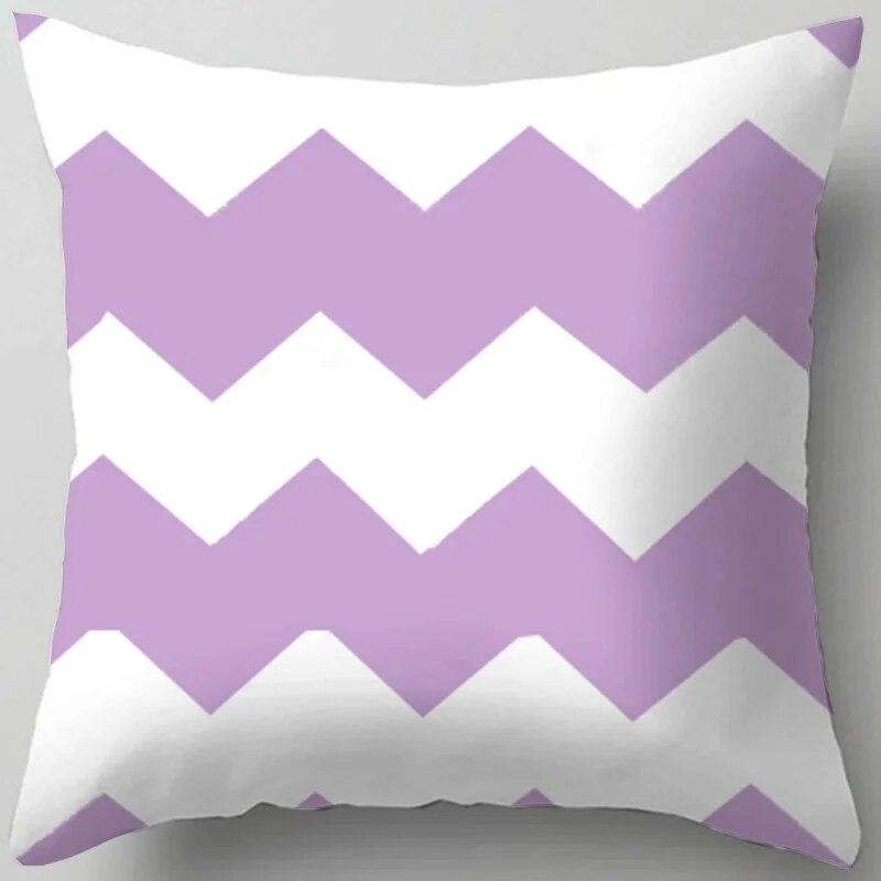Noon Home Bedroom Decoration Rest Cushion Pillow Cover Geometric Light Luxury Digital Print Sofa Cushion Cover