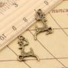20pcs Charms Christmas Sika Deer 22x14mm Tibetan Bronze Silver Color Pendants Antique Jewelry Making DIY Handmade Craft