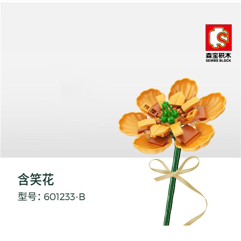 

Sembo Blocks MOC Beautiful Flower Bouquet Roses Tulips Model Building Bricks Kids Present Valentine s Day Birthday Girls Gift No box