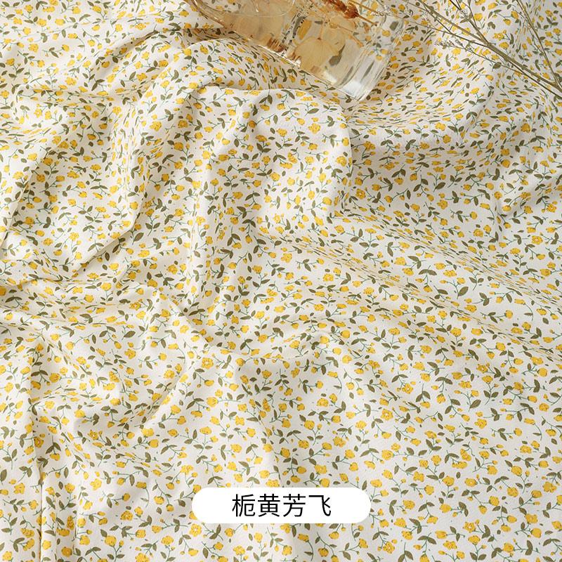 0.5m/2m Rural Style Pure Cotton Small Floral Printed Fabric for Sewing Dresses Decorative Cloth Handmade DIY Clothing Fabrics