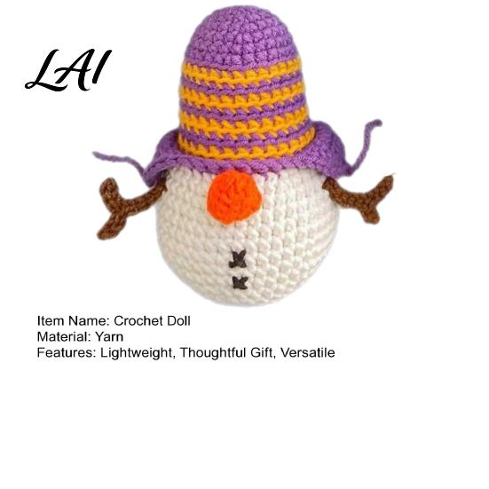 Soft Yarn Craft Decorations Handmade Crochet Christmas Animal Ornament Cute Hanging for Charming Girl Style Ornaments Car Rearview Mirror Bag